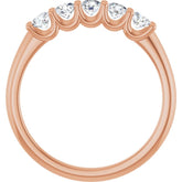 14K Rose 1/2 CTW Lab-Grown Diamond Anniversary Band